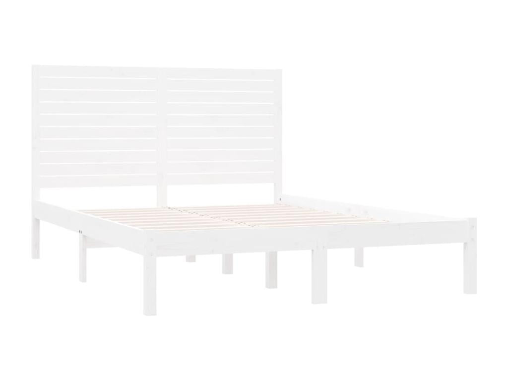 Cadre de lit Blanc Bois massif 120x200 cm 11392EKPD
