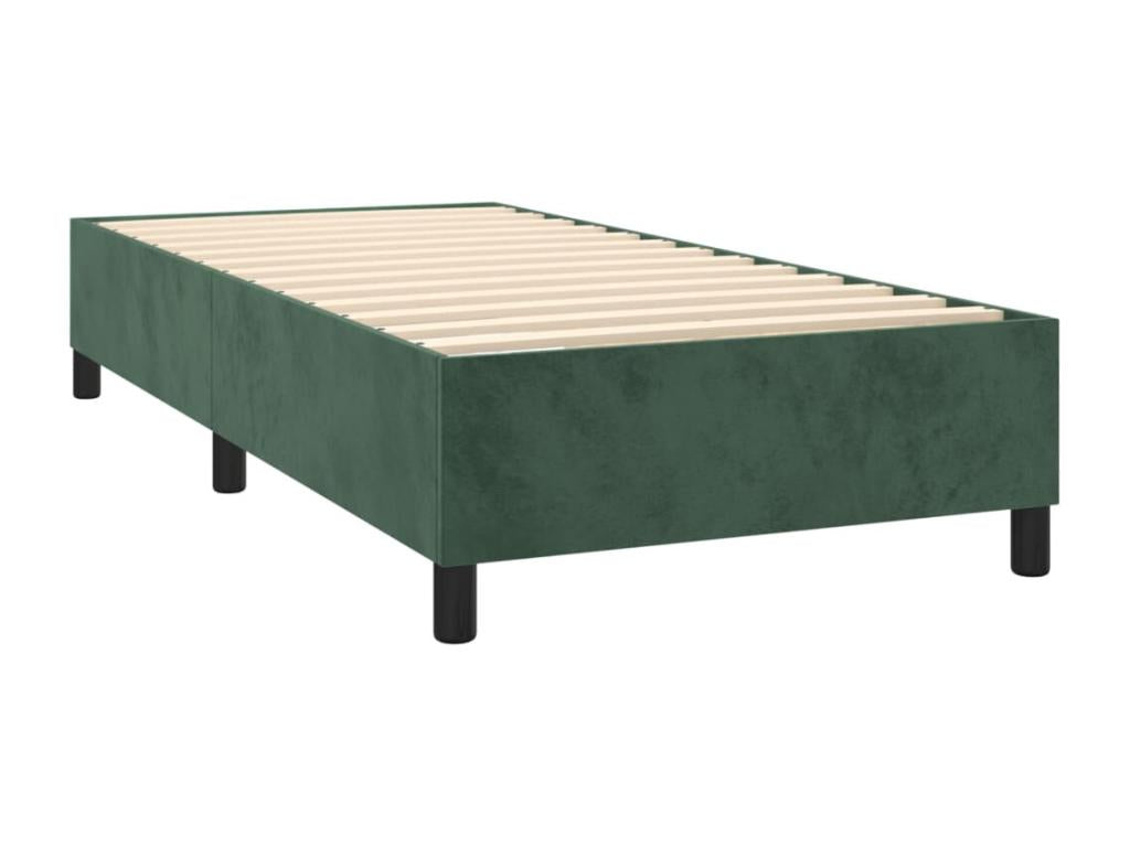 Sommier à Artvivrestore de lit matelas LED Vert foncé 90x200cm Velours 92525GVWA