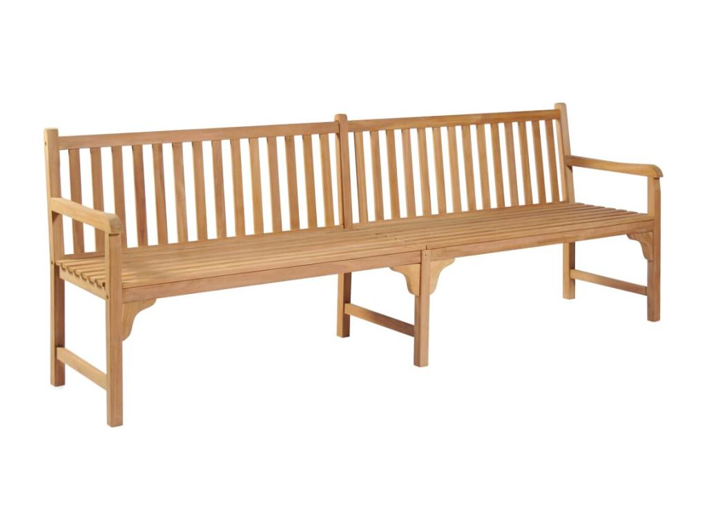 Banc de jardin meuble bois marron 228x62.5x90 cm 02 0011303 58601ORZH
