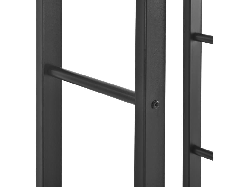 Range-bûches Artvivrestore en acier 80x25x150 cm noir en.casa 03417LYOU