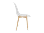 Chaises assises transparentes et bois clair Calmetop - Lot de 2 20575LFTL