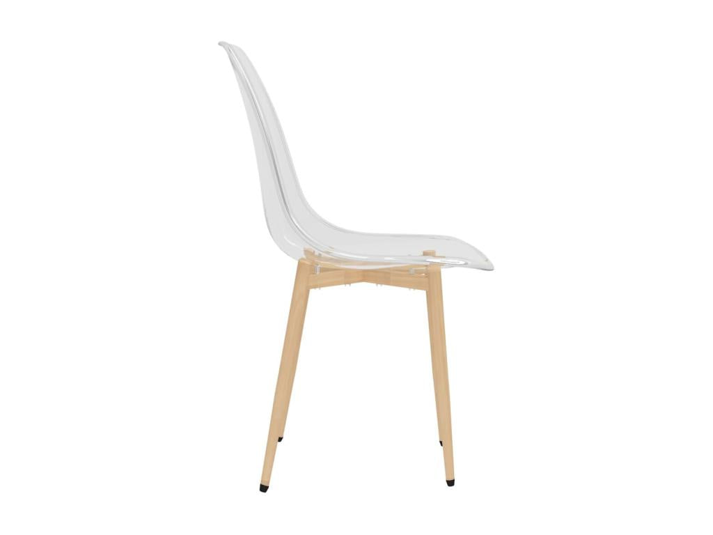 Chaises assises transparentes et bois clair Calmetop - Lot de 2 20575LFTL