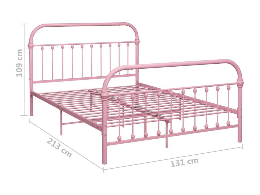 Cadre de lit Rose Métal 120x200 cm 45728ILXV