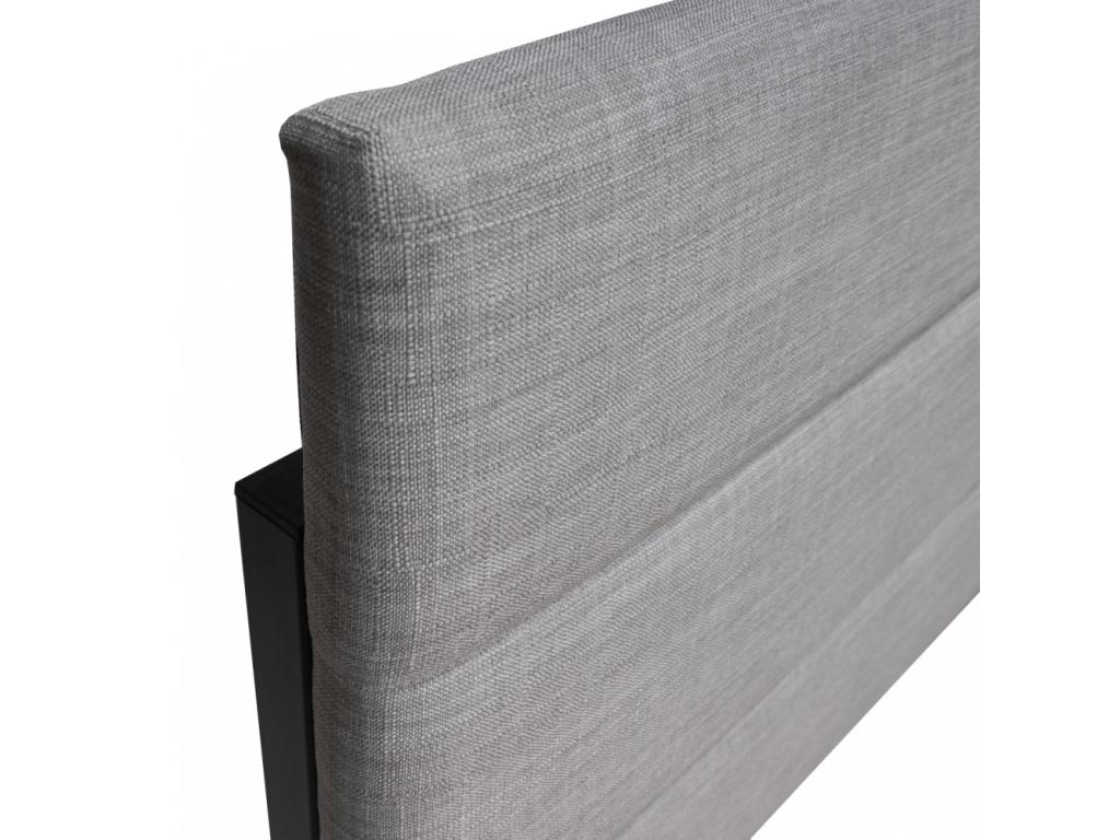 Lit Calmetop 140x200 1 sommier 2 tiroirs 1 tiroir lit 90x190 / Gris clair 27205QAJD