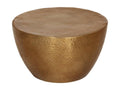 Table basse martelée en aluminium 50x30 cm laiton 29200ZVRG