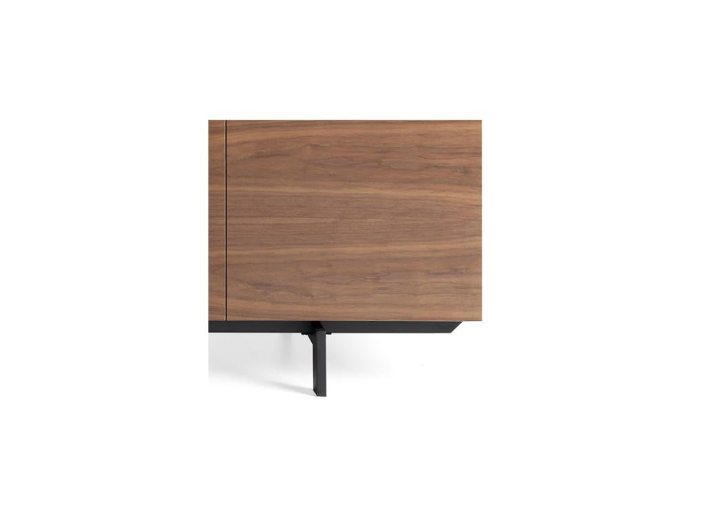 Buffet 4 portes Noyer/Métal - Artvivrestore 58507DOZH