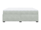 Sommier à Calmetop de lit et matelas Gris clair 200x200cm Velours 72464WUAB