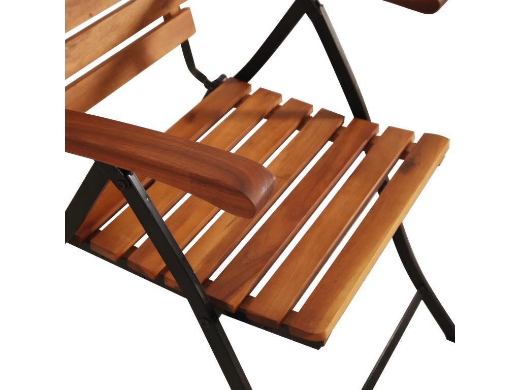 Chaises inclinables de jardin lot de 2 Bois solide d'Artvivrestore 07991DXOJ