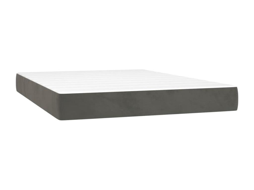 Sommier à Artvivrestore de lit et matelas Gris foncé 140x200 Velours 32282ZVXU