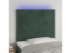 Tête de lit à LED Vert foncé 100x5x118/128 cm Velours 80800NBYX
