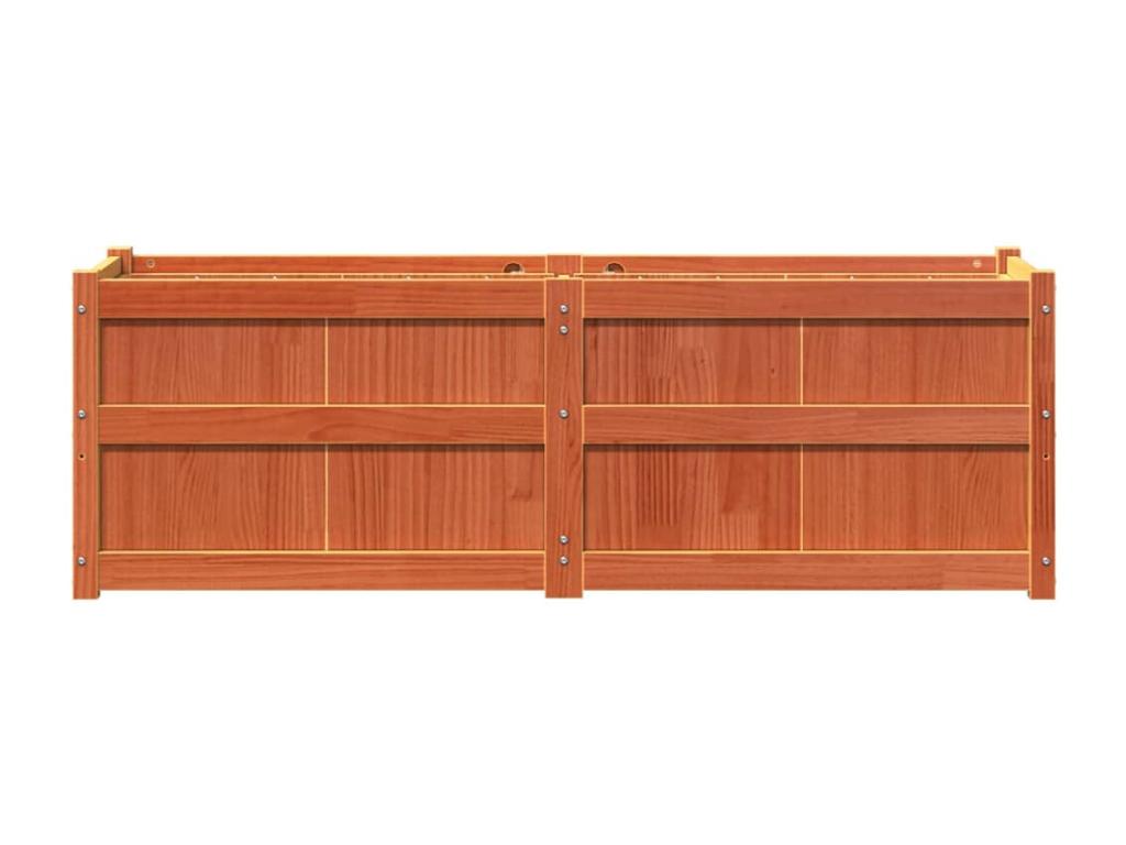 Jardinière marron 150x50x50 bois de pin massif 44903TFJW