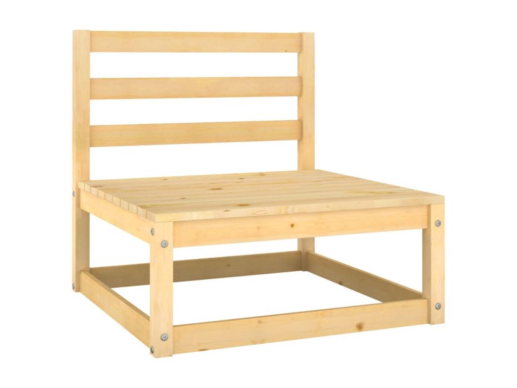 Canapés centraux de jardin coussins 2 pcs Bois de pin massif 39179ZIJK