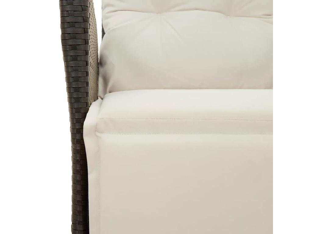 Ensemble à manger de jardin avec coussins 3 pcs Noir 97564XFNE