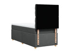 Sommier à Calmetop de lit avec matelas Gris foncé 90x200 cm Tissu 12286UZVW