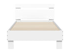 Cadre de lit avec tête de lit blanc 75x190 cm bois d'ingénierie 90281ZLCT