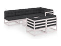 Salon de jardin 8 pcs avec coussins Bois de pin massif 13608KSKX