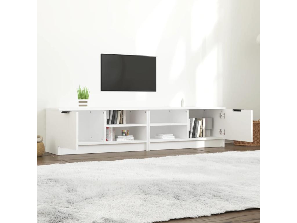 Meubles TV 2 pièces Blanc 80x35x36.5 cm Bois d'ingénierie 53745IORY