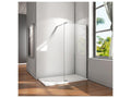 Paroi de douche fixe à l'italienne 100x200cm - 10mm verre trempé anticalcaire - Avec barre de fixation 73-120cm en carré 78632JDPI