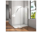 Paroi de douche fixe à l'italienne 100x200cm - 10mm verre trempé anticalcaire - Avec barre de fixation 73-120cm en carré 78632JDPI