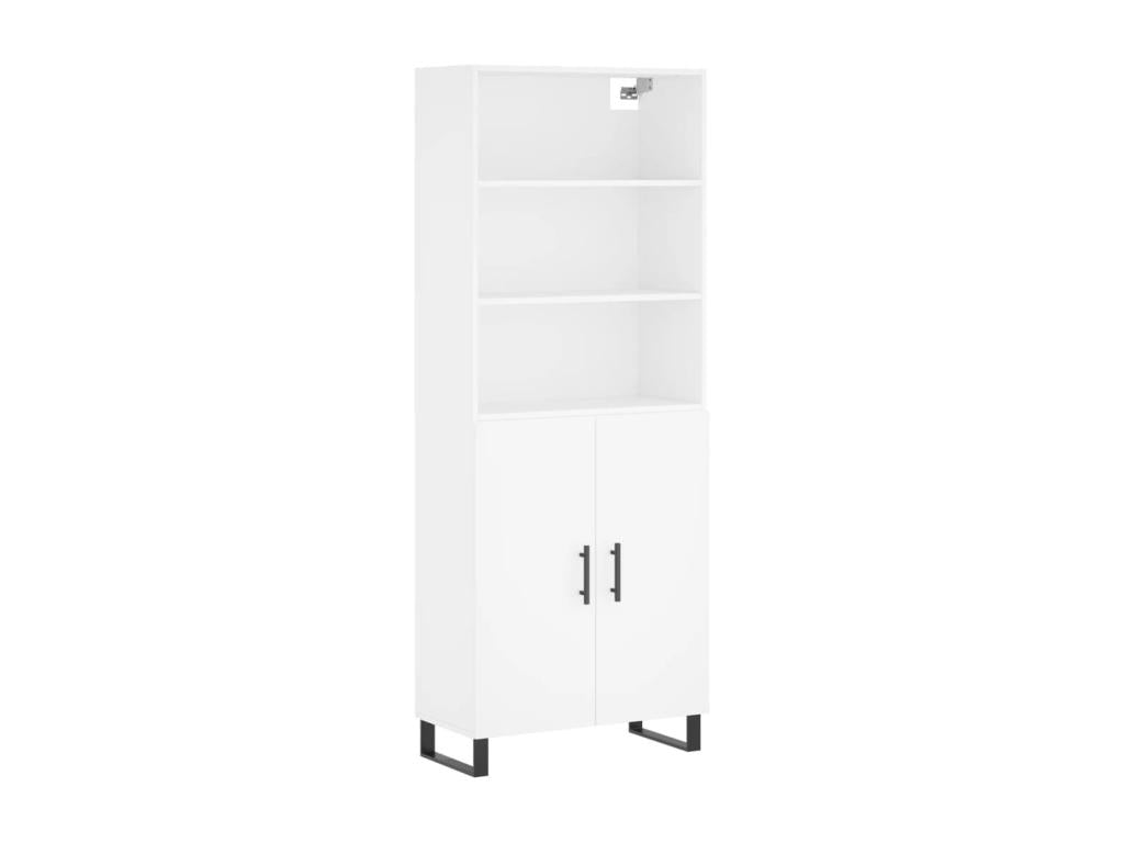 Buffet haut Blanc 69,5x34x180 cm Bois d'ingénierie 55617HIHQ