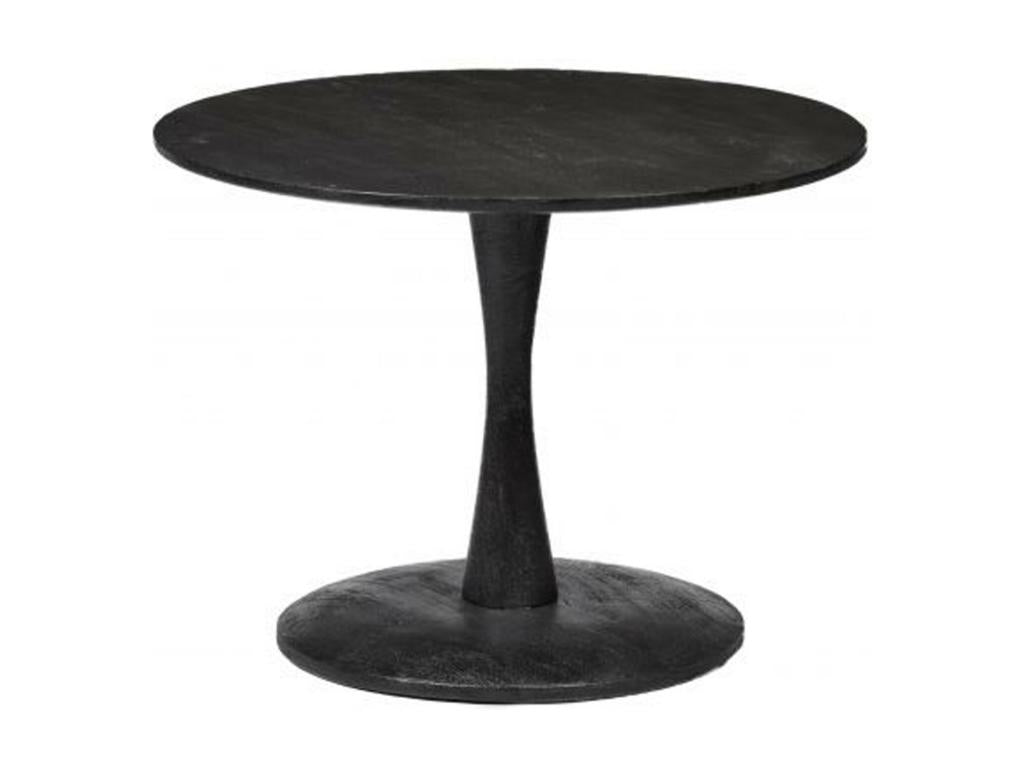 BANGALORE-Table basse ronde Diam60 en bois de Manguier massif noir 21150GYGG