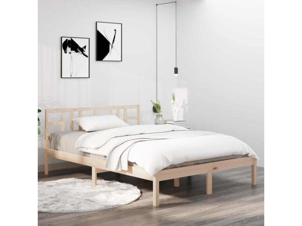 Cadre de lit Bois massif 160x200 cm 84915SRJW