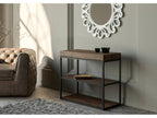 Console extensible 90x40/300 cm Artvivrestore Noyer cadre Anthracite 67726POZF