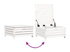 Salon de jardin 6 pièces blanc bois de pin massif 01596DXBF