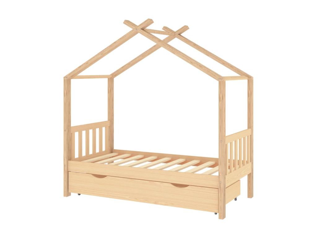 Lit d'enfant avec un tiroir Pin massif 80x160 88825XJGL