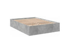 Cadre de lit gris béton 135x190 bois d'ingénierie 04621IPSW