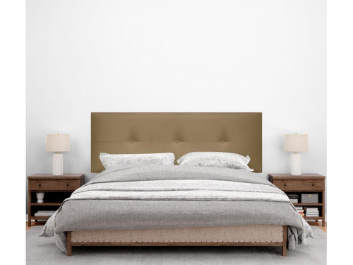 Artvivrestore Tête de lit similicuir avec Boutons 160x105cm avec pieds Lits 150/160 - Marron Clair 64747LHWJ
