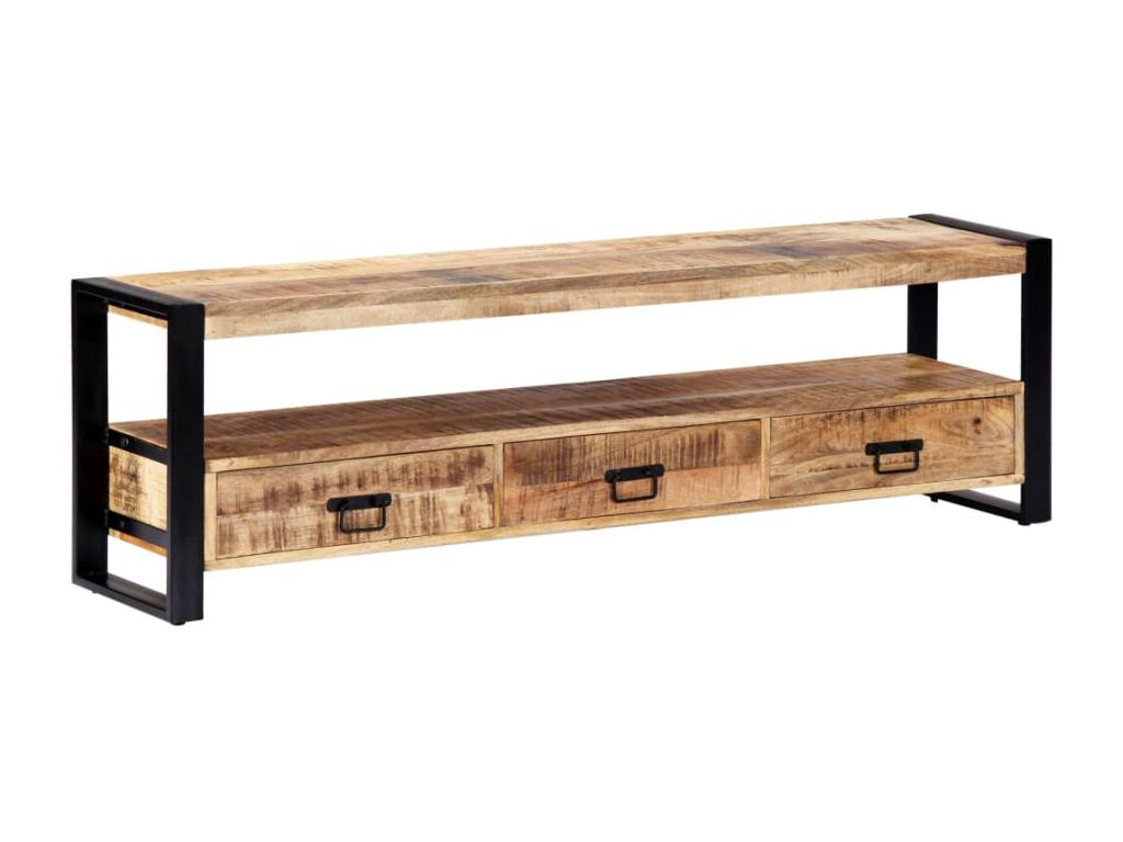 Meuble TV design bois marron 150x30x45 cm 2502013 00319PBBU