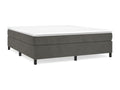 Lit à sommier tapissier et matelas Gris foncé 160x200cm Velours 42010FVZC