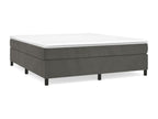 Lit à sommier tapissier et matelas Gris foncé 160x200cm Velours 42010FVZC