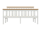 Cadre de lit sans matelas blanc bois de pin massif 140x200 cm 90599DWXG