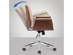 Chaise de bureau - Bois / Métal - Noyer / Crème - Nidchicshop 02679QXUB