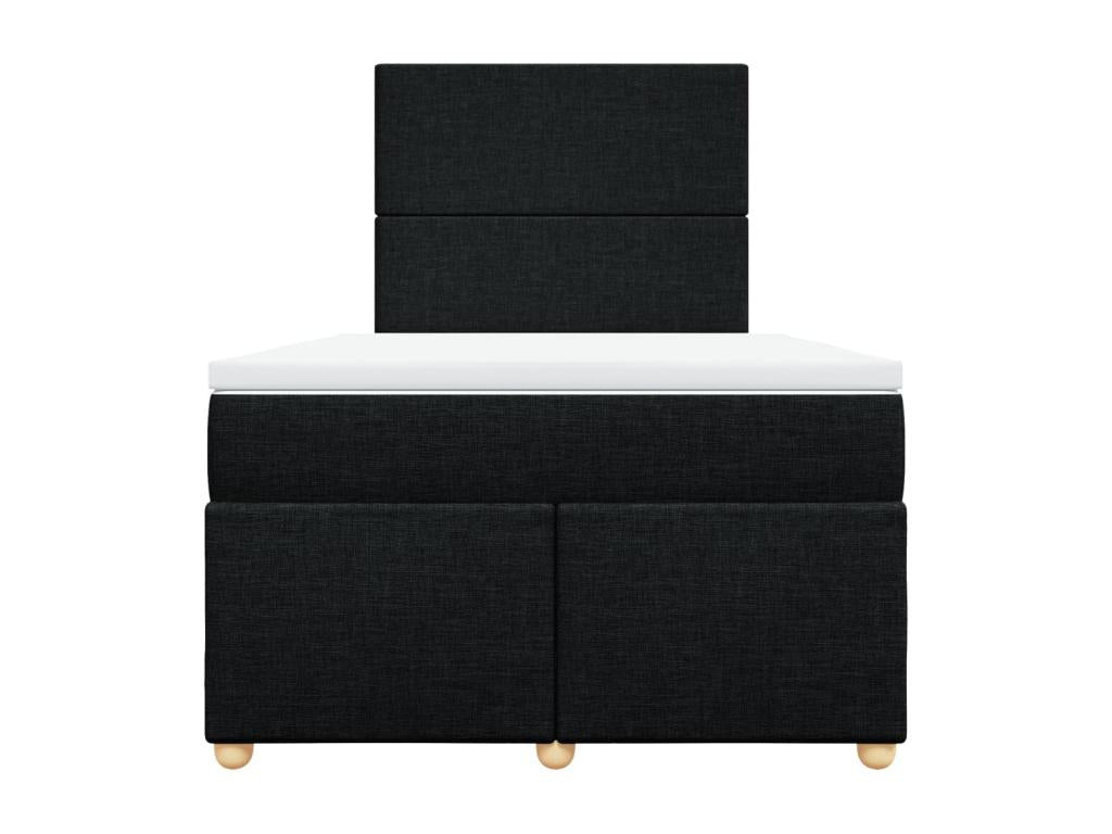 Sommier à Artvivrestore de lit avec matelas Noir 120x200 cm Tissu 19148VBDR