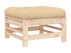 Salon de jardin 10 pcs avec coussins bois massif 80470OOQS