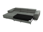 Canapé d'angle Artvivrestore 102 Gris Fonction de couchage Boîte de literie 280cm 08943WDUA