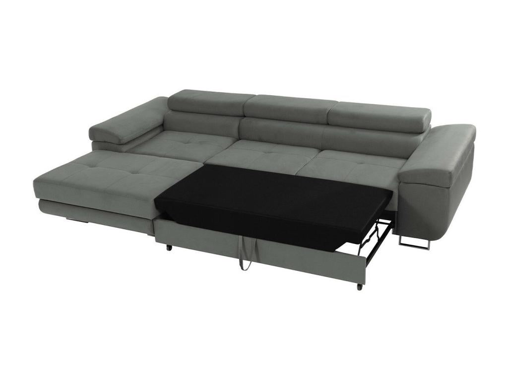 Canapé d'angle Artvivrestore 102 Gris Fonction de couchage Boîte de literie 280cm 08943WDUA