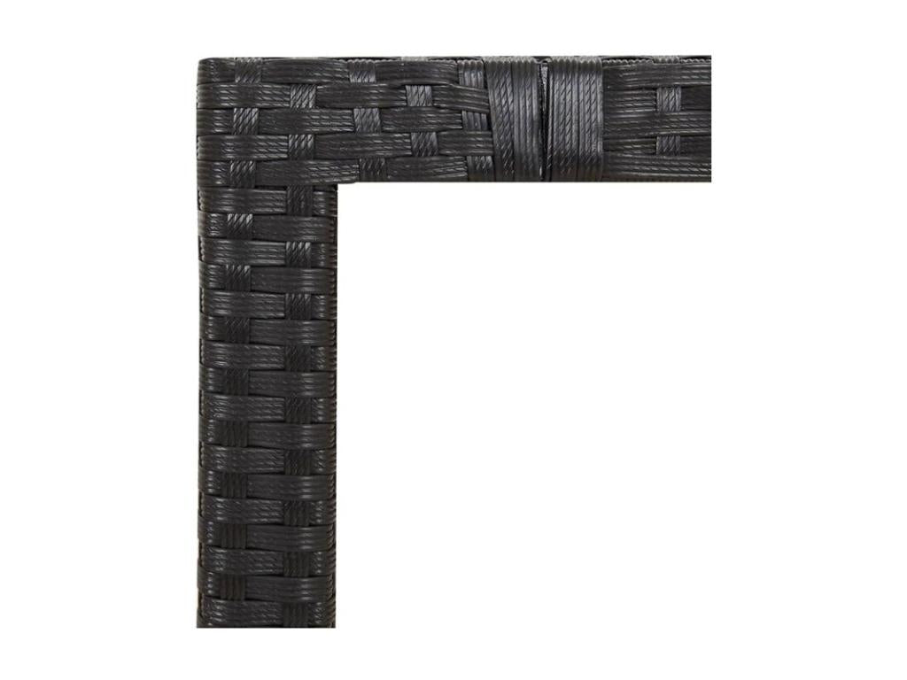Ensemble à manger de jardin coussins 5pcs Noir Résine tressée 62422EWCX