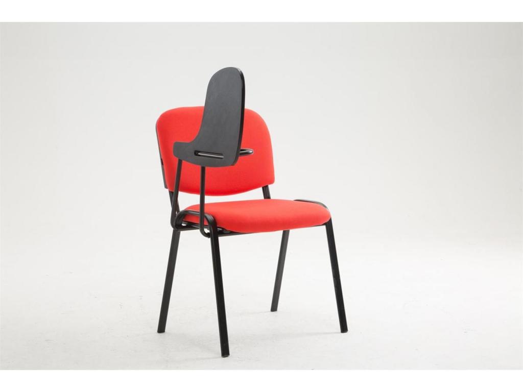 Chaise de conférence - Tissu / Métal noir mat - Rouge - Artvivrestore mit Artvivrestore 49557CNEU
