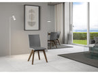 Chaise Nidchicshop pieds noyer coussin gris 11 18763NPVU