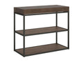Console extensible 90x40/300 cm Artvivrestore Noyer cadre Anthracite 67726POZF