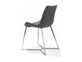 Chaise moderne simili cuir et pieds acier chromé Calmetop - Lot de 4-Couleur Calmetop 04 Beige 76444PROP