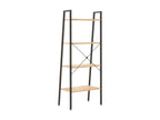 Etagère sur pied 4 niveaux Marron clair et noir 56x35x140 15023EILE