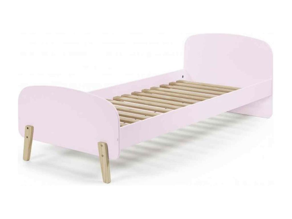 Pack - Lit Enfant Chevet / 2 Etagères Artvivrestore 90x200cm Rose 36428KTSI
