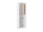 Buffet haut Blanc 34,5x34x180 cm Bois d'ingénierie 38891ZZFL