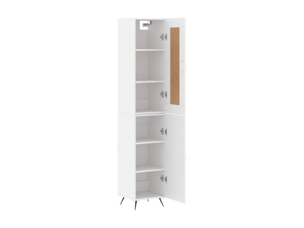 Buffet haut Blanc 34,5x34x180 cm Bois d'ingénierie 38891ZZFL