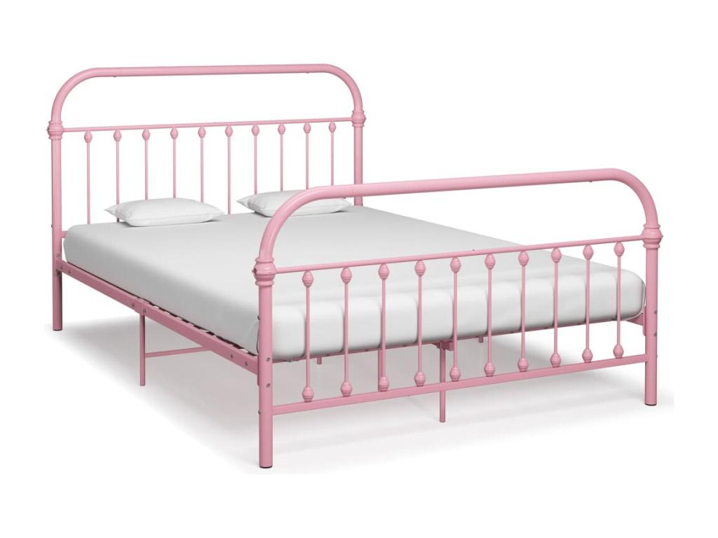 Cadre de lit Rose Métal 120x200 cm 45728ILXV